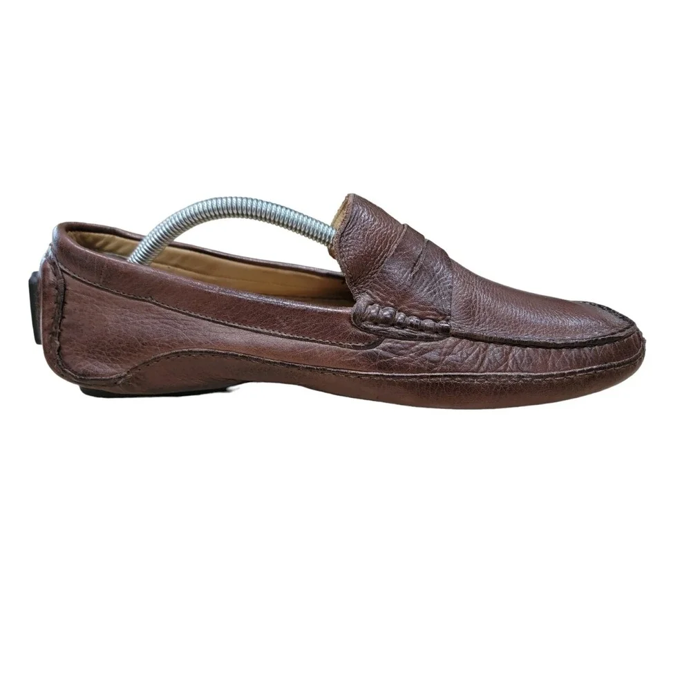 Mercanti Fiorentini Relax Men's Brown Leather Driving Loafers Shoes Size ‎ 11 M